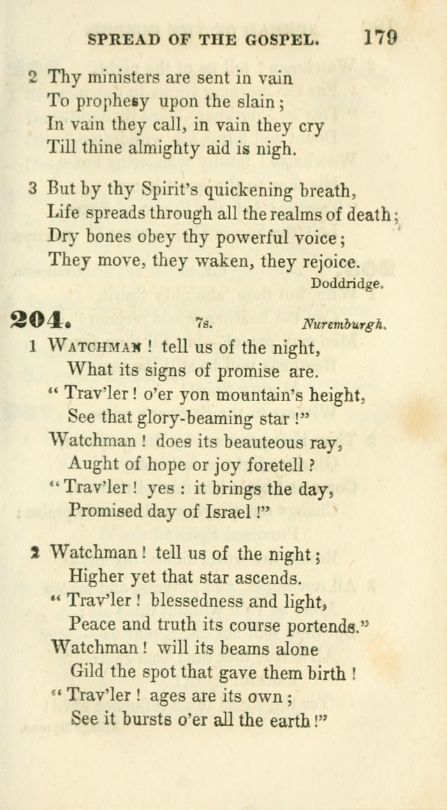 Conference Hymns : adapted to religious conferences, and meetings for prayer, to which is added a selection of the most favorite melodies in common use page 181