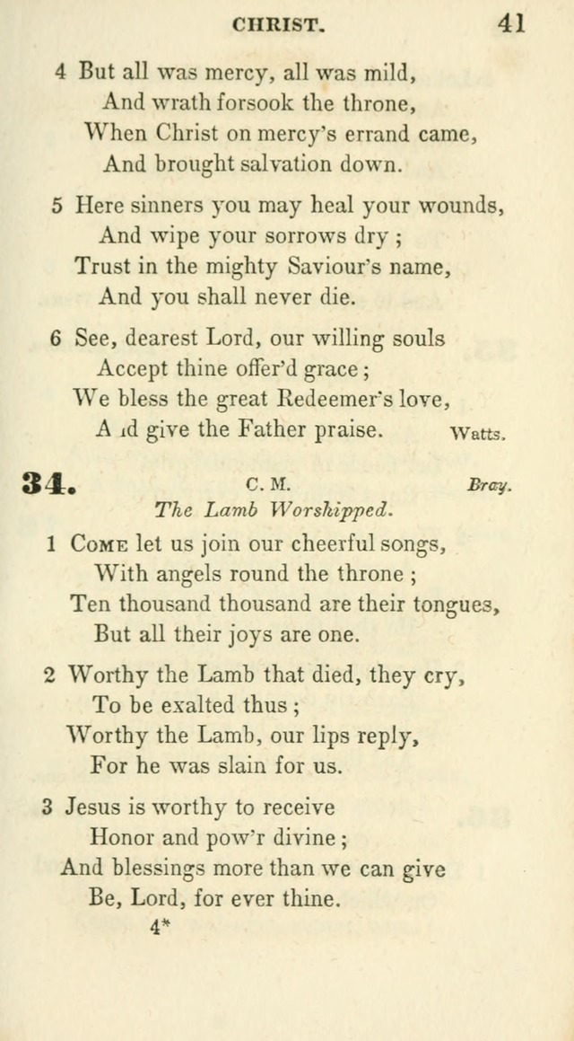 Conference Hymns : adapted to religious conferences, and meetings for prayer, to which is added a selection of the most favorite melodies in common use page 41