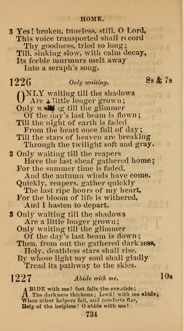 The Christian Hymn Book: a compilation of psalms, hymns and spiritual songs, original and selected (Rev. and enl.) page 743