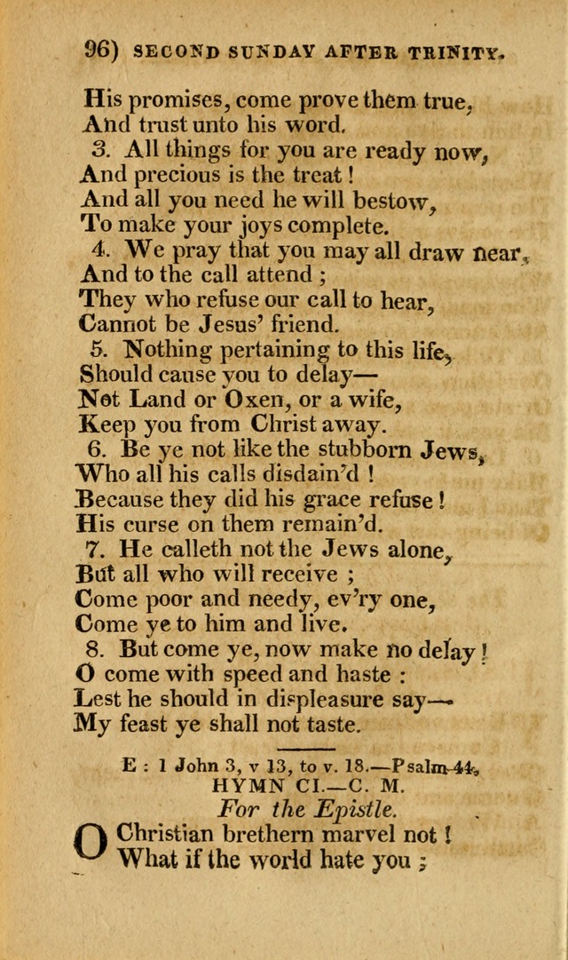 Church Hymn Book: consisting of newly composed hymns with the addition of hymns and psalms, from other authors, carefully adapted for the use of public worship, and many other occasions (1st ed.) page 115