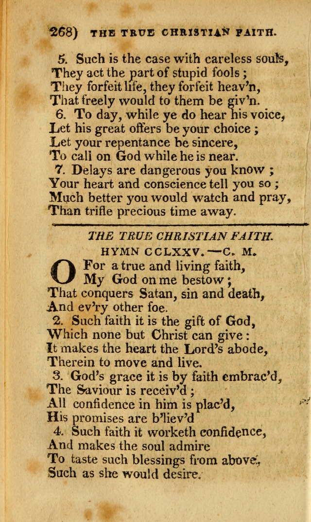 Church Hymn Book: consisting of newly composed hymns with the addition of hymns and psalms, from other authors, carefully adapted for the use of public worship, and many other occasions (1st ed.) page 287