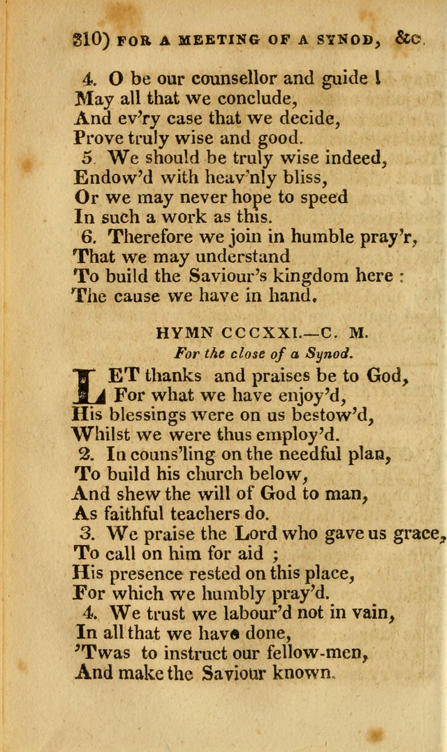 Church Hymn Book: consisting of newly composed hymns with the addition of hymns and psalms, from other authors, carefully adapted for the use of public worship, and many other occasions (1st ed.) page 329