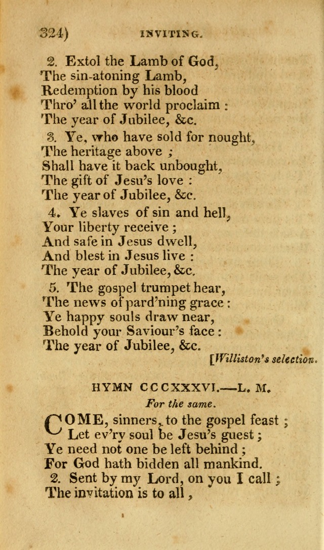 Church Hymn Book: consisting of newly composed hymns with the addition of hymns and psalms, from other authors, carefully adapted for the use of public worship, and many other occasions (1st ed.) page 343