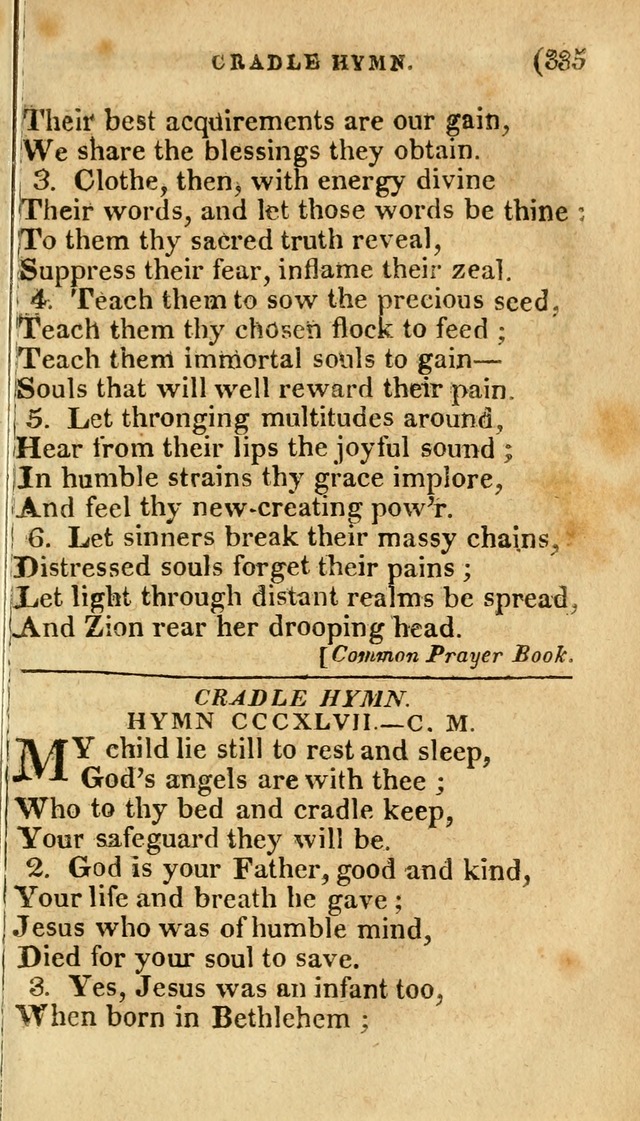 Church Hymn Book: consisting of newly composed hymns with the addition of hymns and psalms, from other authors, carefully adapted for the use of public worship, and many other occasions (1st ed.) page 354