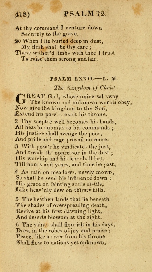Church Hymn Book: consisting of newly composed hymns with the addition of hymns and psalms, from other authors, carefully adapted for the use of public worship, and many other occasions (1st ed.) page 437