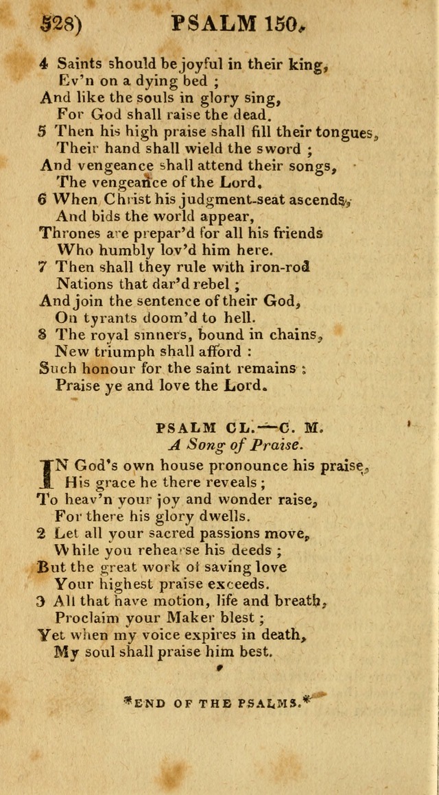 Church Hymn Book: consisting of newly composed hymns with the addition of hymns and psalms, from other authors, carefully adapted for the use of public worship, and many other occasions (1st ed.) page 549