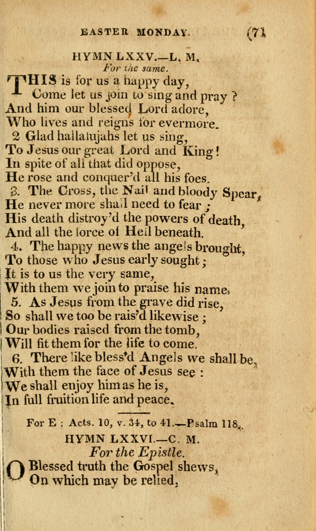 Church Hymn Book: consisting of newly composed hymns with the addition of hymns and psalms, from other authors, carefully adapted for the use of public worship, and many other occasions (1st ed.) page 90