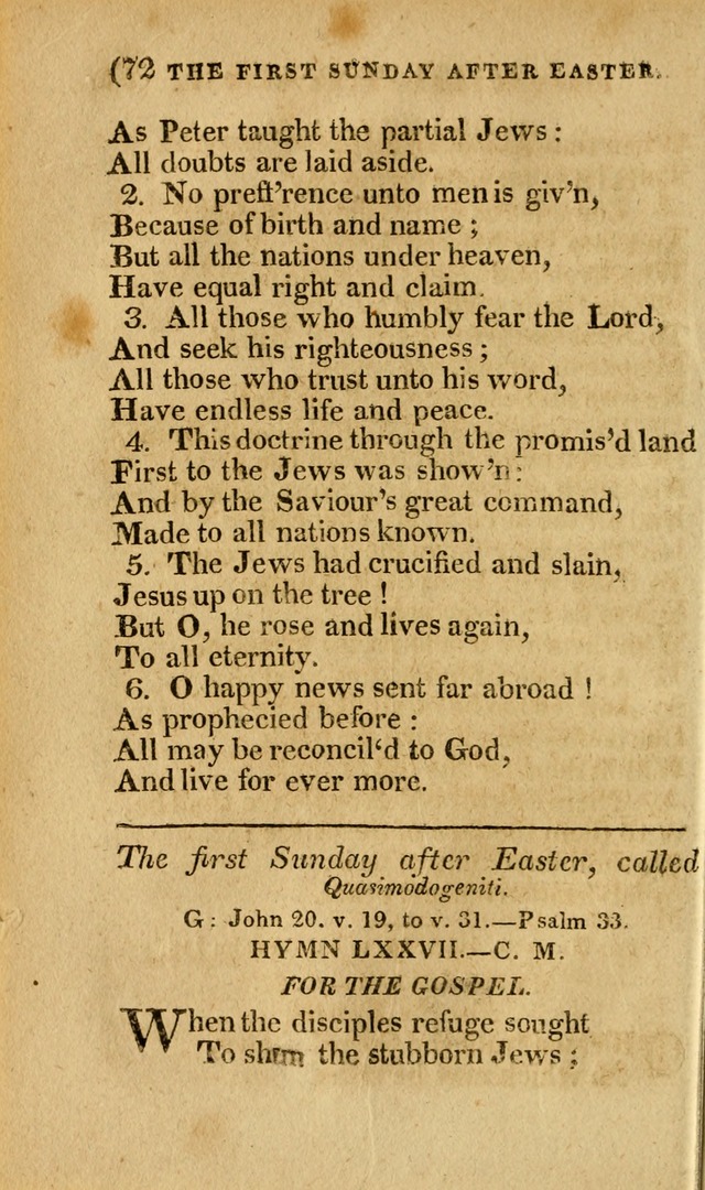 Church Hymn Book: consisting of newly composed hymns with the addition of hymns and psalms, from other authors, carefully adapted for the use of public worship, and many other occasions (1st ed.) page 91