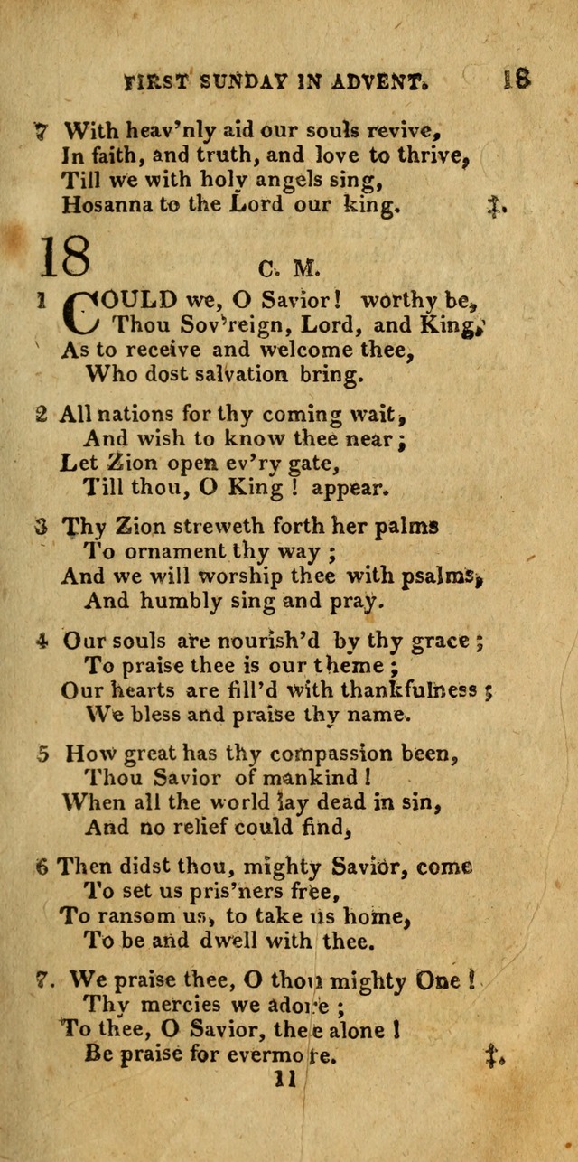 Church Hymn Book; consisting of hymns and psalms, original and selected. adapted to public worship and many other occasions. 2nd ed. page 11