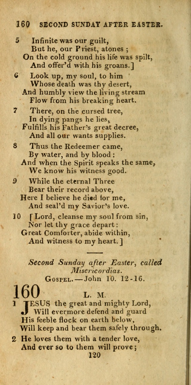 Church Hymn Book; consisting of hymns and psalms, original and selected. adapted to public worship and many other occasions. 2nd ed. page 120