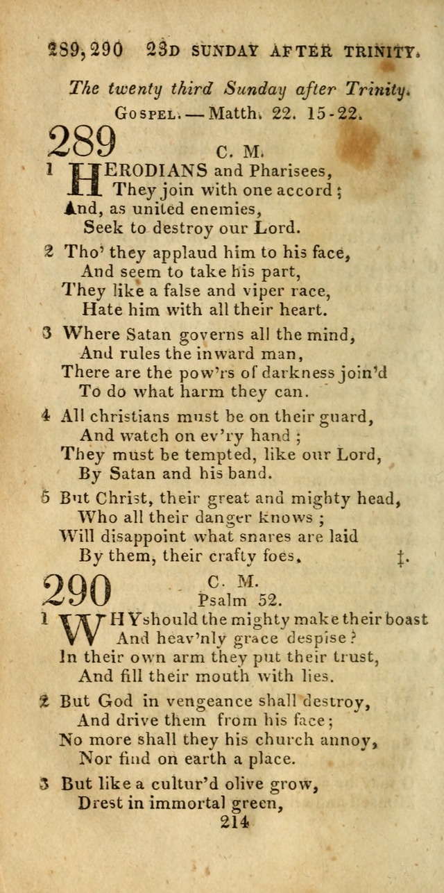 Church Hymn Book; consisting of hymns and psalms, original and selected. adapted to public worship and many other occasions. 2nd ed. page 212