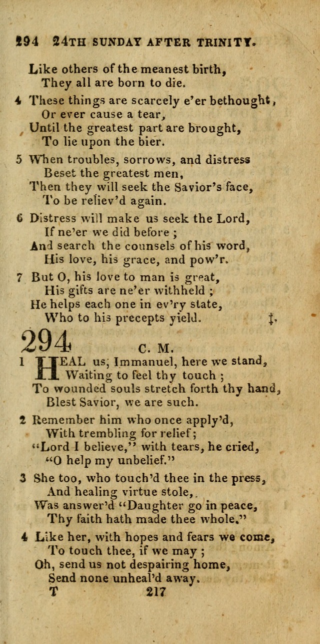 Church Hymn Book; consisting of hymns and psalms, original and selected. adapted to public worship and many other occasions. 2nd ed. page 215
