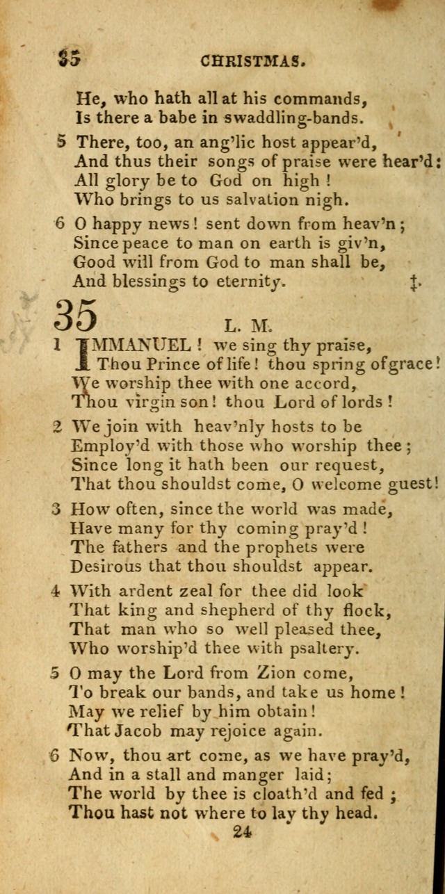 Church Hymn Book; consisting of hymns and psalms, original and selected. adapted to public worship and many other occasions. 2nd ed. page 24