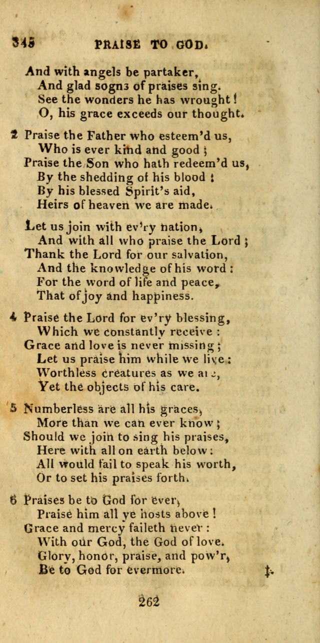 Church Hymn Book; consisting of hymns and psalms, original and selected. adapted to public worship and many other occasions. 2nd ed. page 260