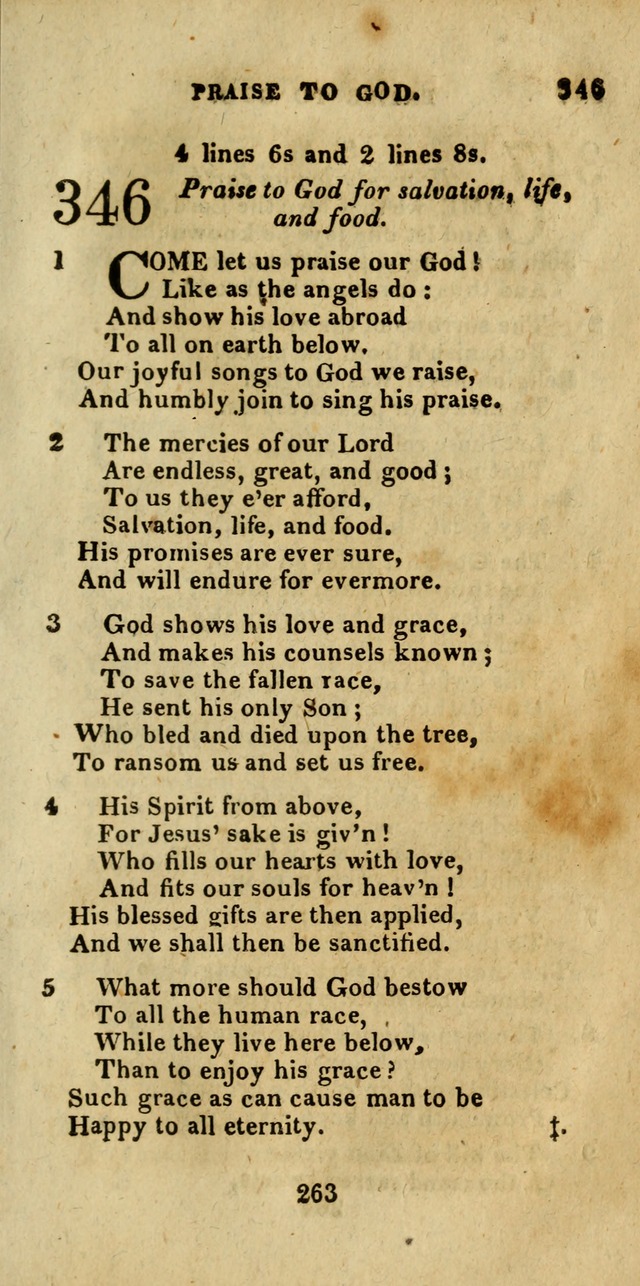 Church Hymn Book; consisting of hymns and psalms, original and selected. adapted to public worship and many other occasions. 2nd ed. page 261