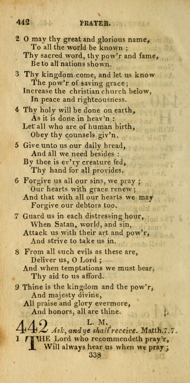 Church Hymn Book; consisting of hymns and psalms, original and selected. adapted to public worship and many other occasions. 2nd ed. page 336