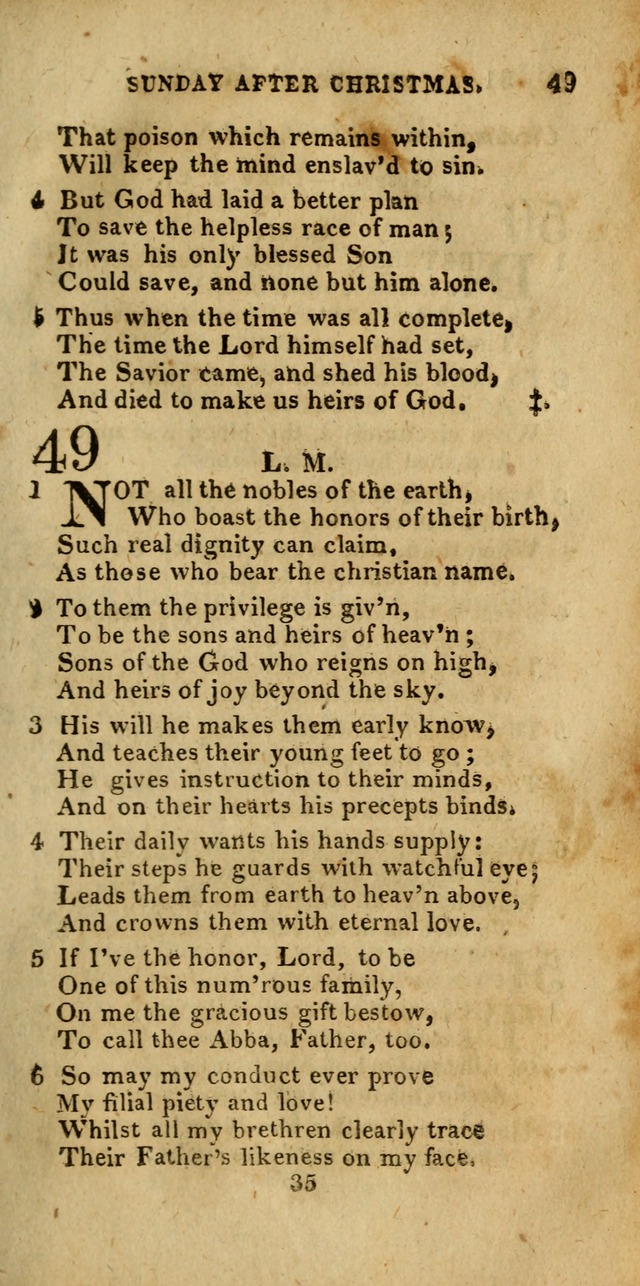 Church Hymn Book; consisting of hymns and psalms, original and selected. adapted to public worship and many other occasions. 2nd ed. page 35