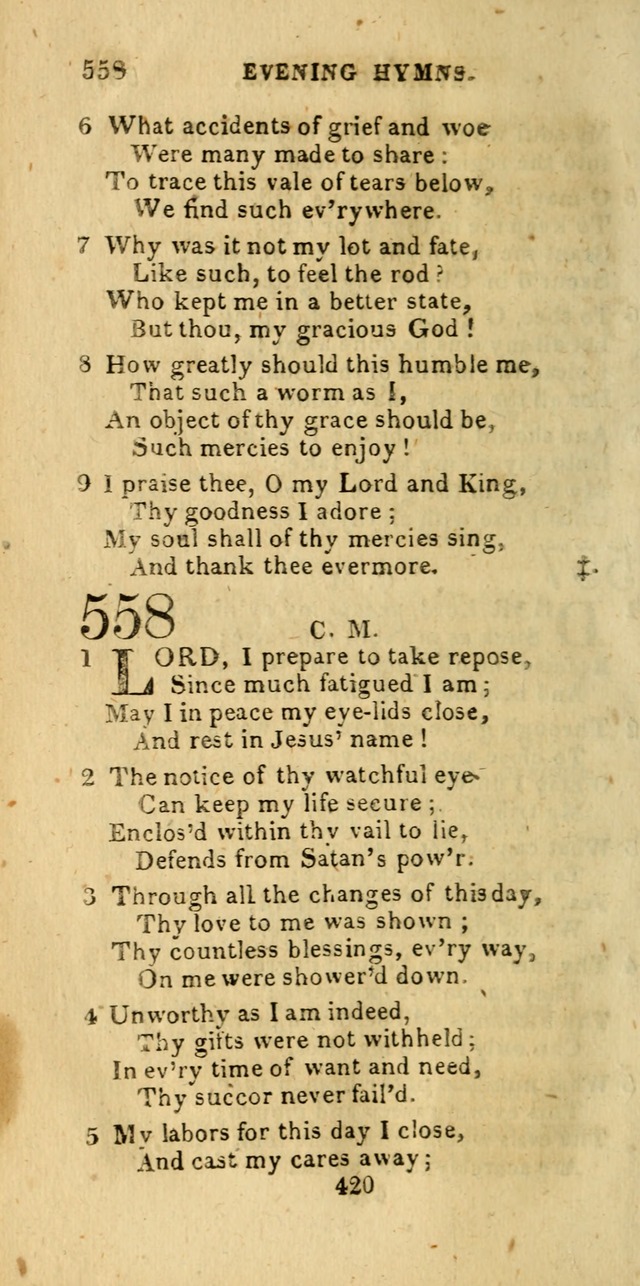 Church Hymn Book; consisting of hymns and psalms, original and selected. adapted to public worship and many other occasions. 2nd ed. page 418