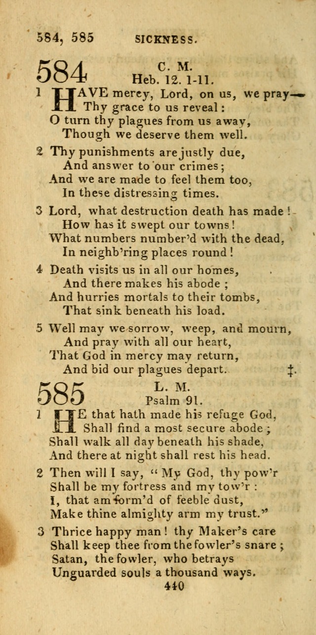 Church Hymn Book; consisting of hymns and psalms, original and selected. adapted to public worship and many other occasions. 2nd ed. page 438