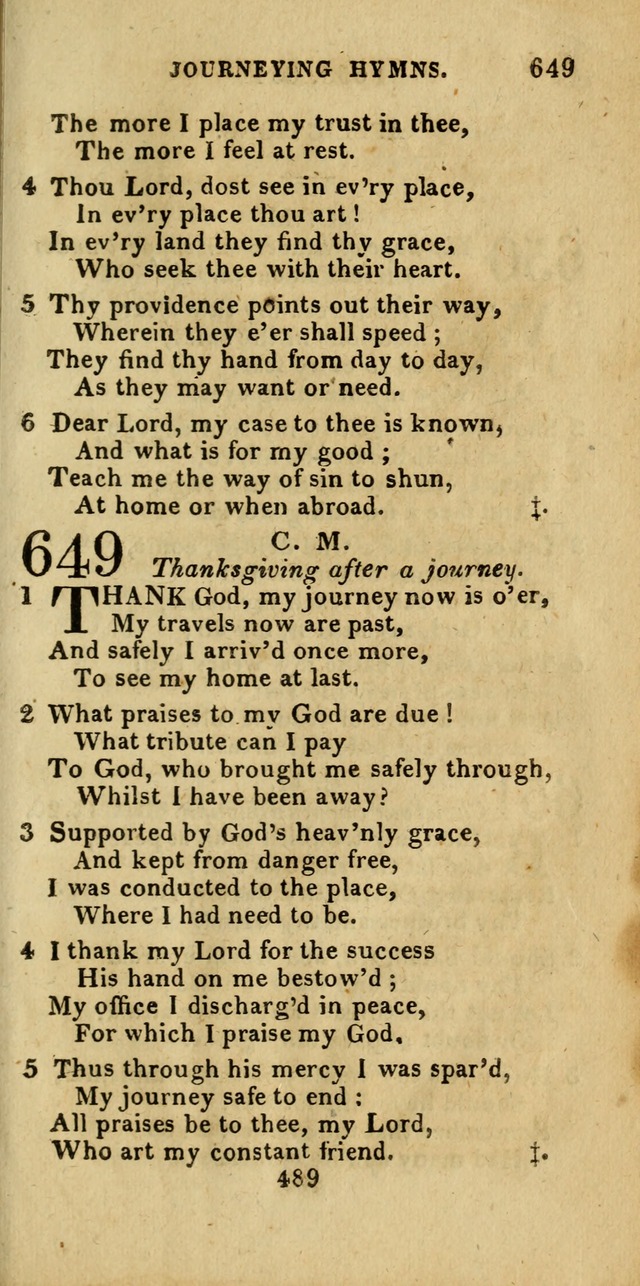 Church Hymn Book; consisting of hymns and psalms, original and selected. adapted to public worship and many other occasions. 2nd ed. page 485