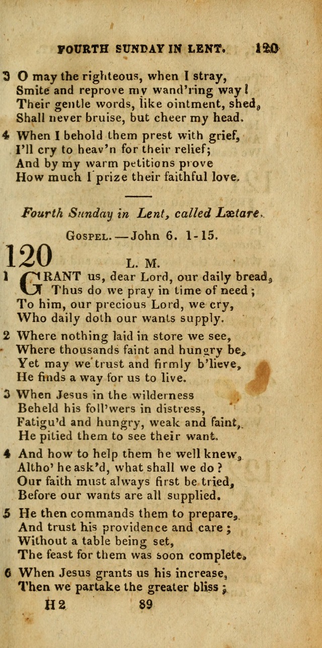 Church Hymn Book; consisting of hymns and psalms, original and selected. adapted to public worship and many other occasions. 2nd ed. page 89