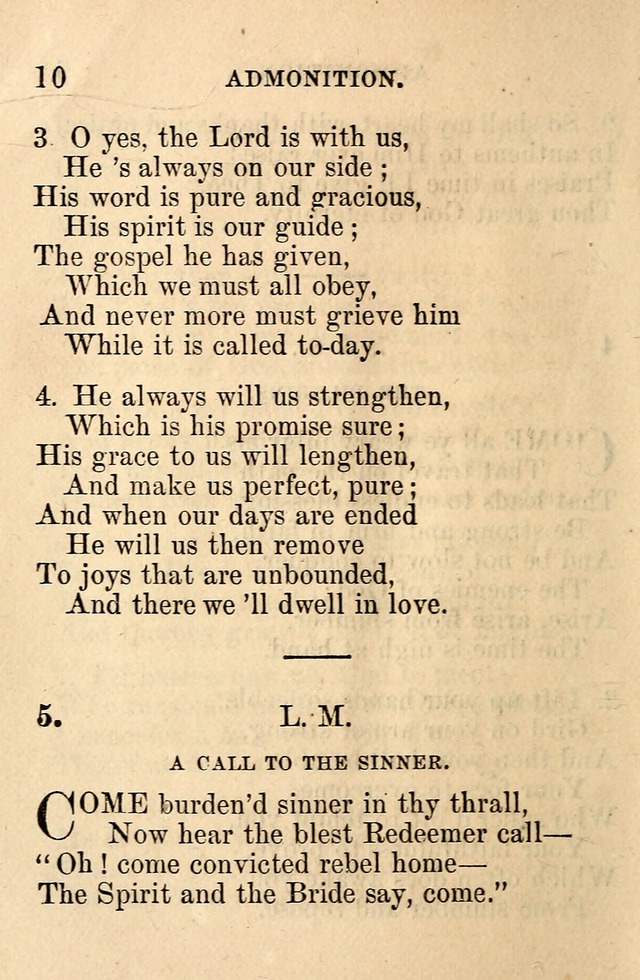 A Collection of Hymns: designed for the use of the Church of Christ page 10