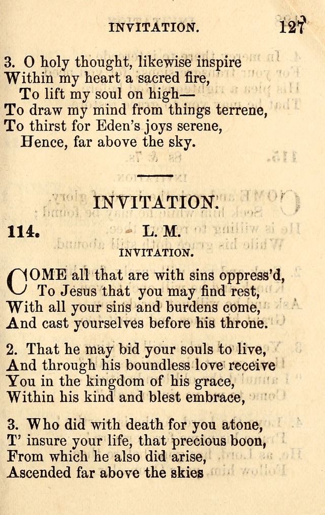 A Collection of Hymns: designed for the use of the Church of Christ page 127