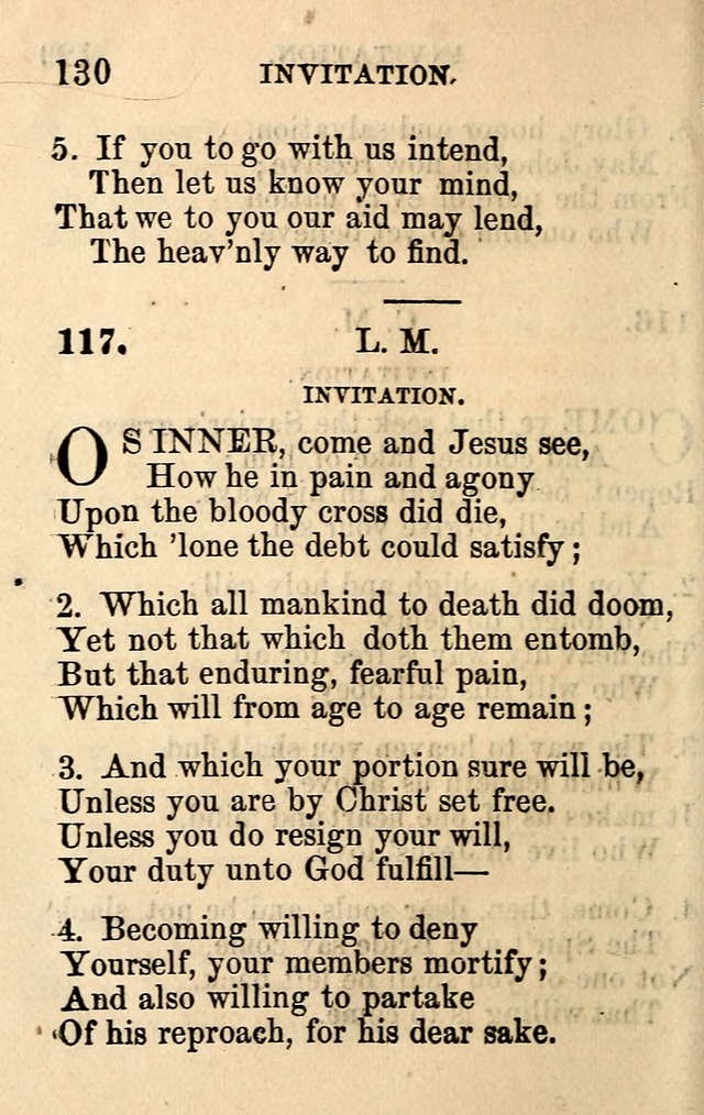 A Collection of Hymns: designed for the use of the Church of Christ page 130
