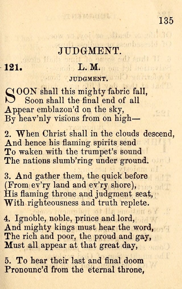 A Collection of Hymns: designed for the use of the Church of Christ page 135
