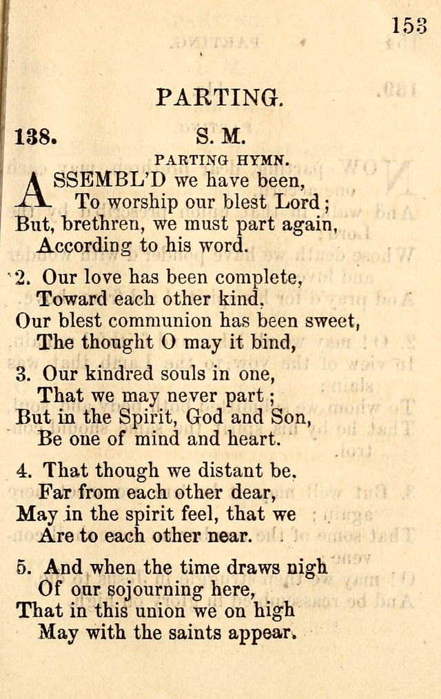 A Collection of Hymns: designed for the use of the Church of Christ page 153