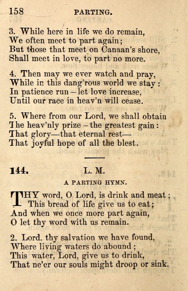 A Collection of Hymns: designed for the use of the Church of Christ page 158