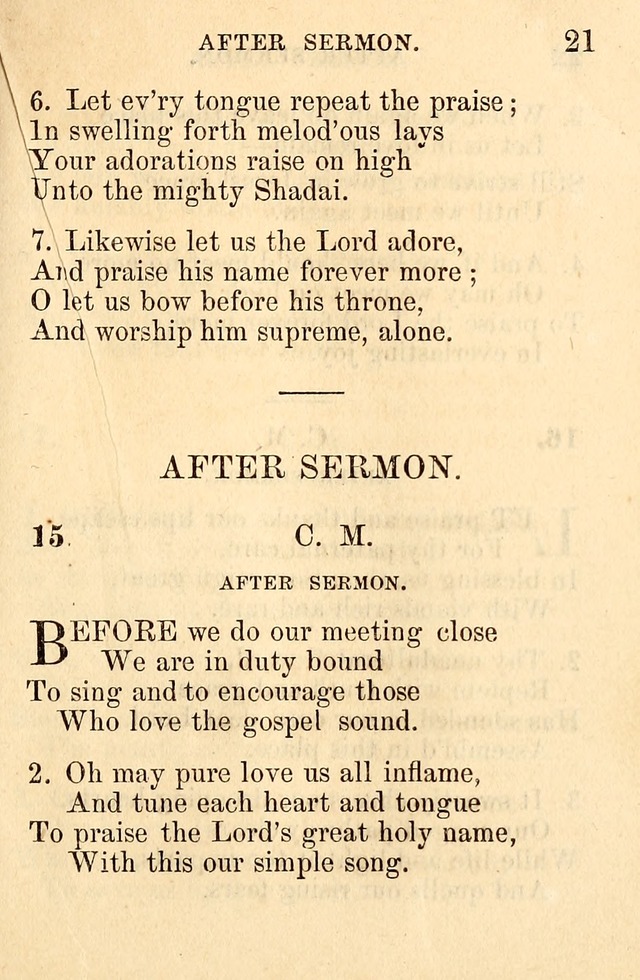 A Collection of Hymns: designed for the use of the Church of Christ page 21