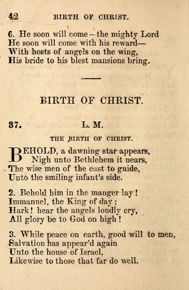A Collection of Hymns: designed for the use of the Church of Christ page 42
