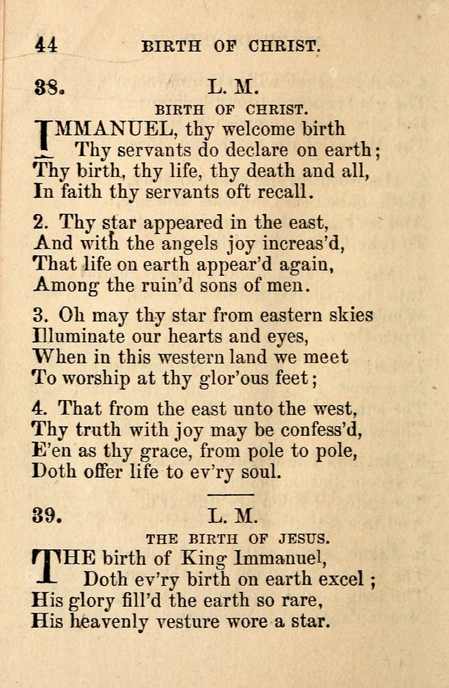 A Collection of Hymns: designed for the use of the Church of Christ page 44
