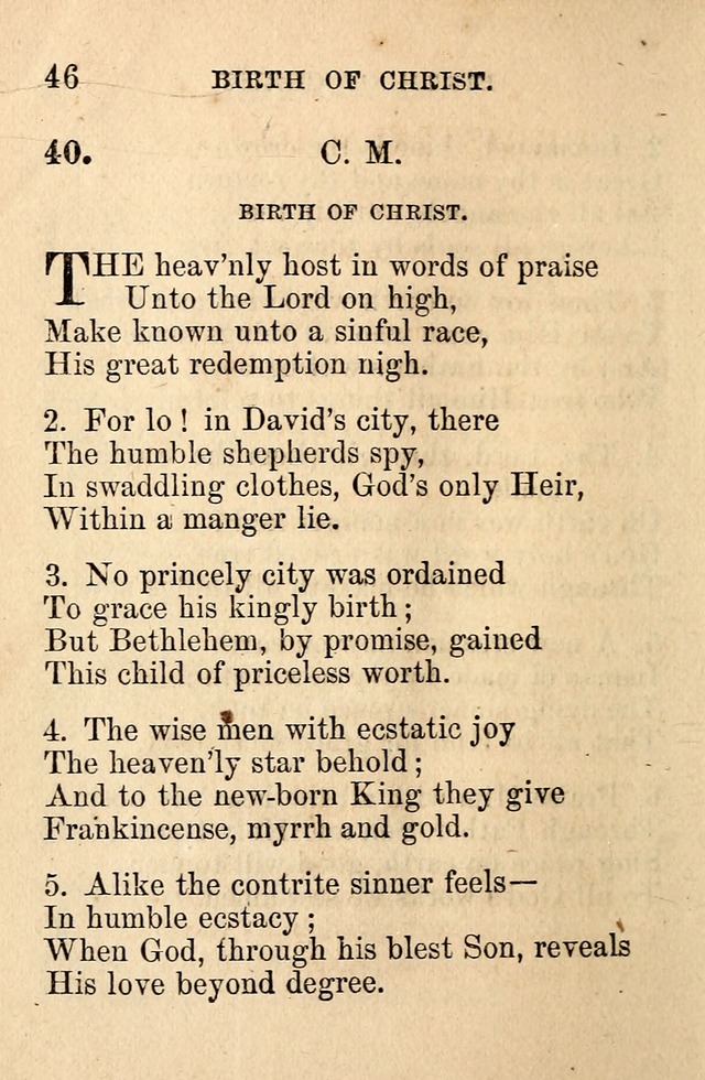A Collection of Hymns: designed for the use of the Church of Christ page 46