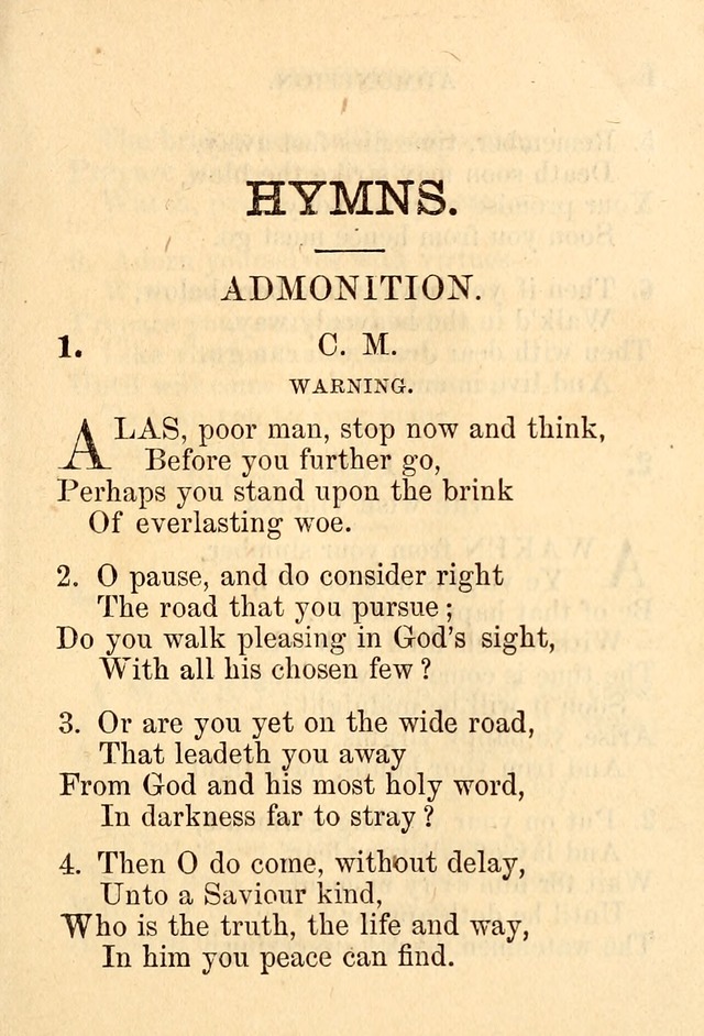 A Collection of Hymns: designed for the use of the Church of Christ page 5