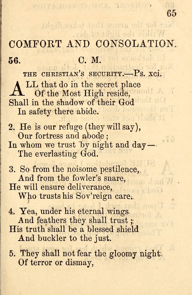 A Collection of Hymns: designed for the use of the Church of Christ page 65