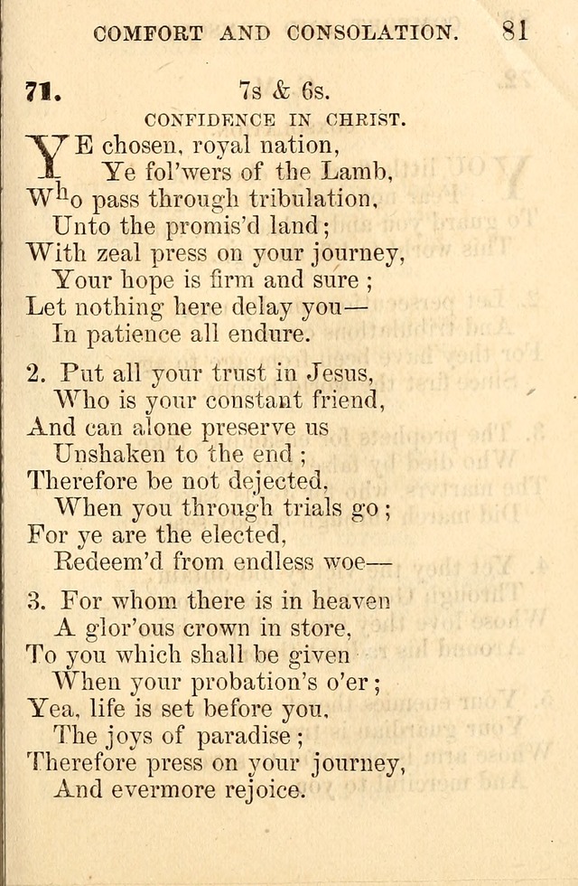 A Collection of Hymns: designed for the use of the Church of Christ page 81
