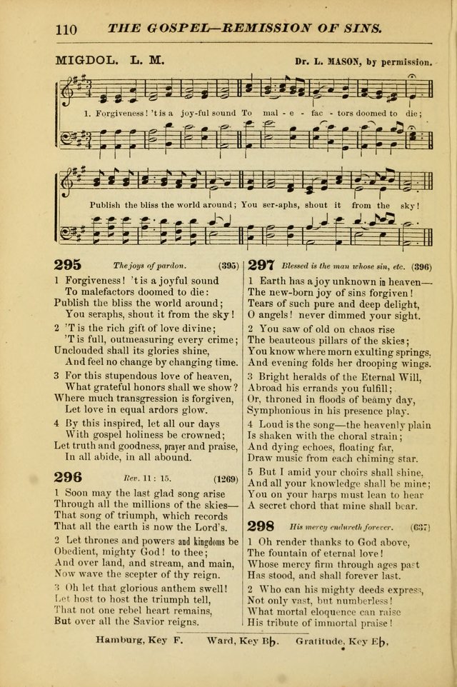 The Christian Hymnal: a choice collection of hymns and tunes for congregational and social worship page 110