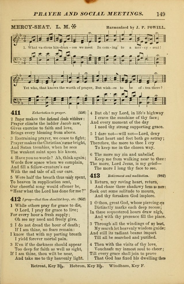 The Christian Hymnal: a choice collection of hymns and tunes for congregational and social worship page 149