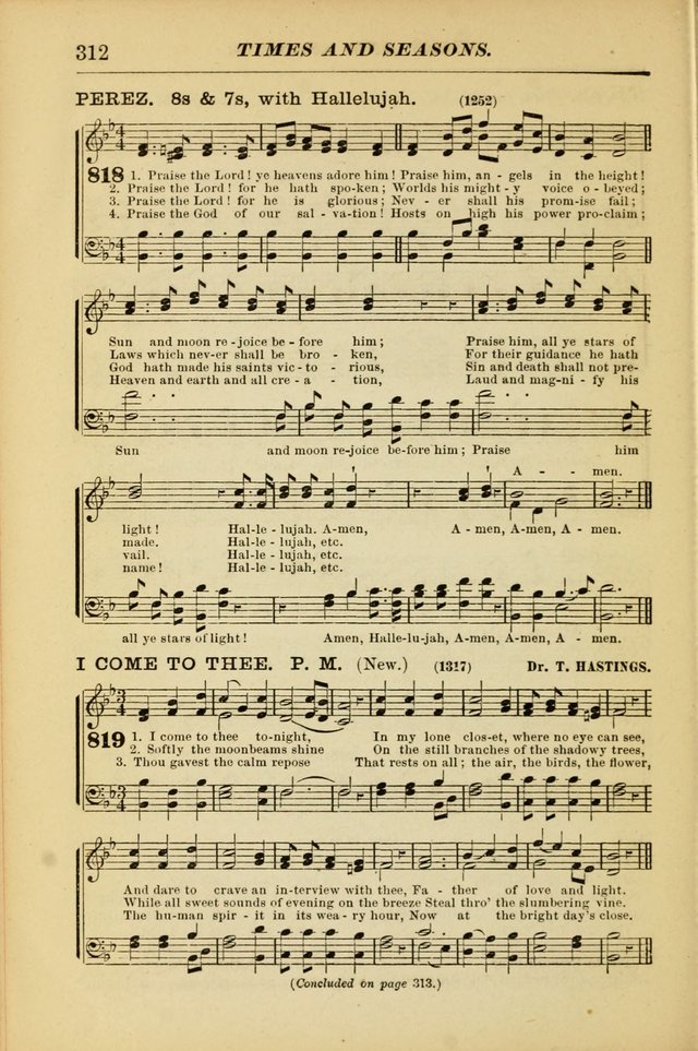 The Christian Hymnal: a choice collection of hymns and tunes for congregational and social worship page 312