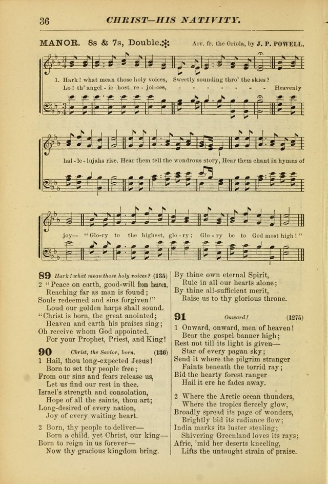 The Christian Hymnal: a choice collection of hymns and tunes for congregational and social worship page 36