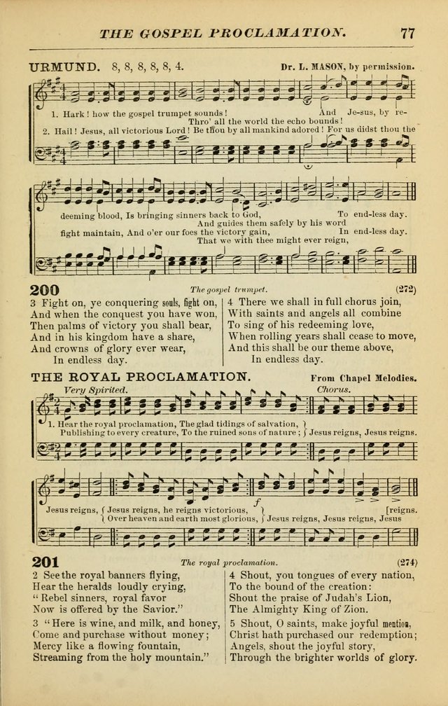 The Christian Hymnal: a choice collection of hymns and tunes for congregational and social worship page 77