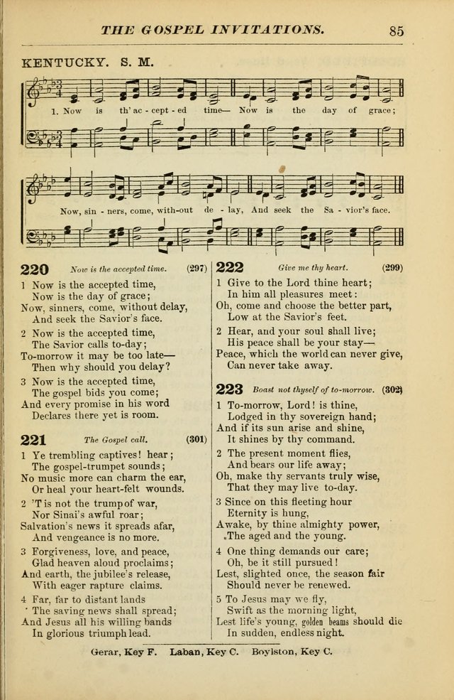 The Christian Hymnal: a choice collection of hymns and tunes for congregational and social worship page 85