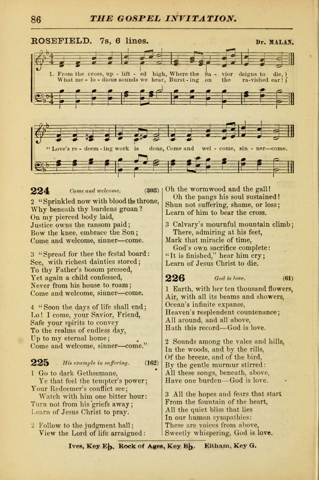 The Christian Hymnal: a choice collection of hymns and tunes for congregational and social worship page 86