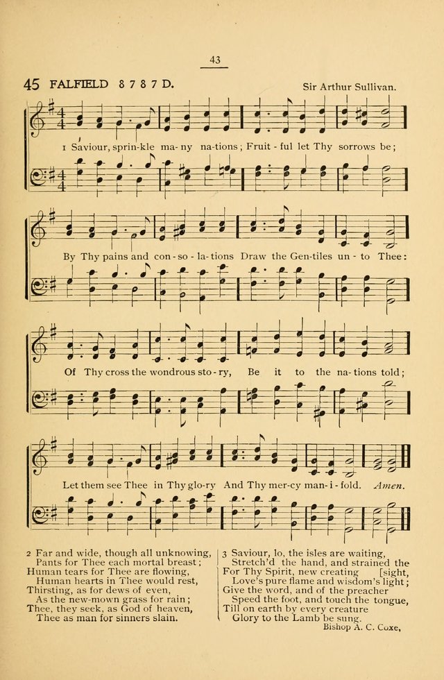 The Convention Hymnal: a compilation of familiar hymns for use at meetings where the larger collections are not available page 43
