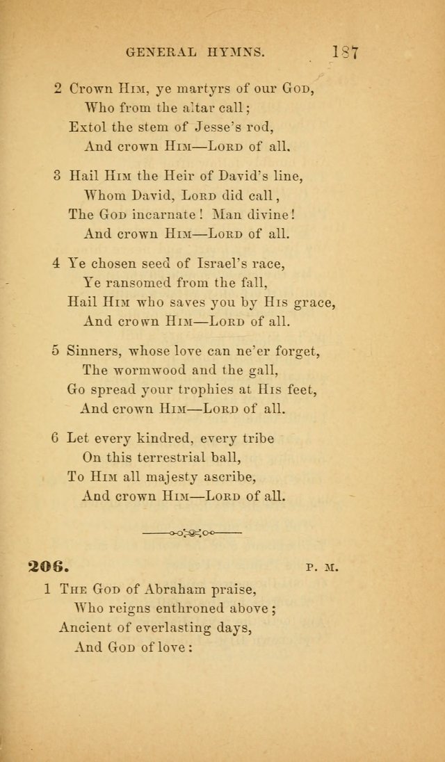 The Church Hymnal: a collection of hymns from the Prayer book hymnal, Additional hymns, and Hymns ancient and modern, and Hymns for church and home. For use in Churches where licensed by the Bishop page 187