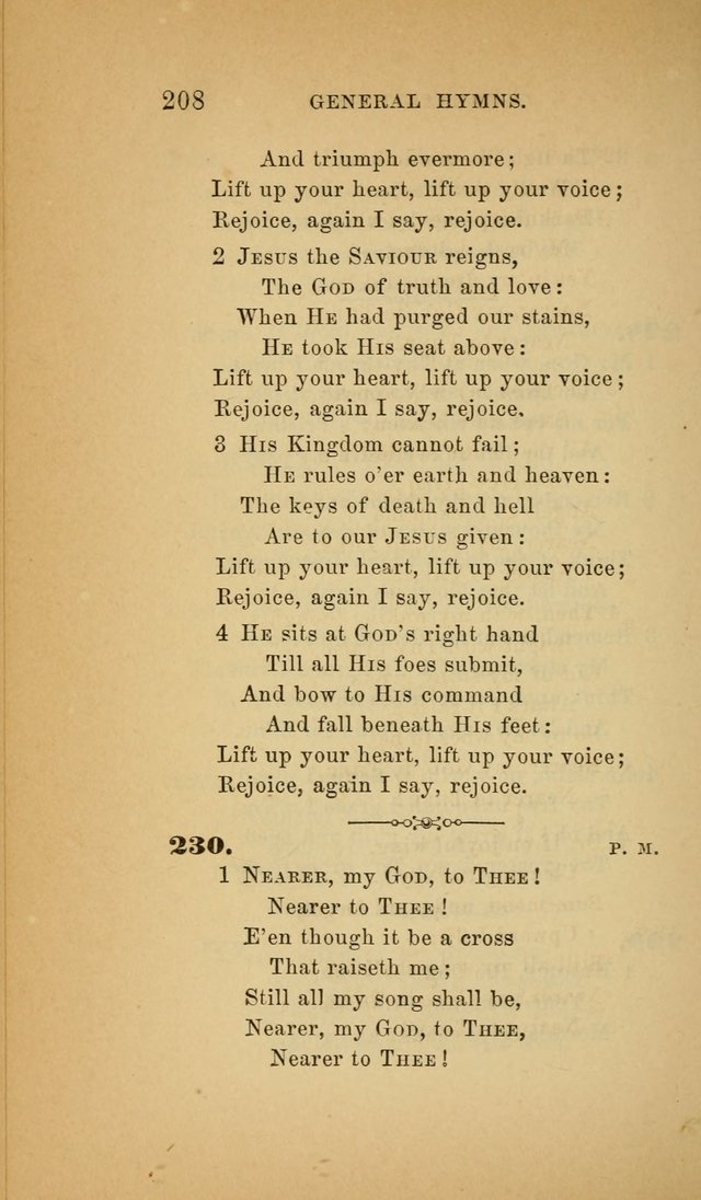 The Church Hymnal: a collection of hymns from the Prayer book hymnal, Additional hymns, and Hymns ancient and modern, and Hymns for church and home. For use in Churches where licensed by the Bishop page 208