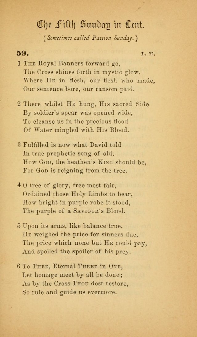 The Church Hymnal: a collection of hymns from the Prayer book hymnal, Additional hymns, and Hymns ancient and modern, and Hymns for church and home. For use in Churches where licensed by the Bishop page 59