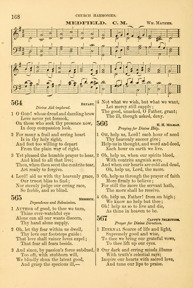 Church Harmonies: a collection of hymns and tunes for the use of Congregations page 168